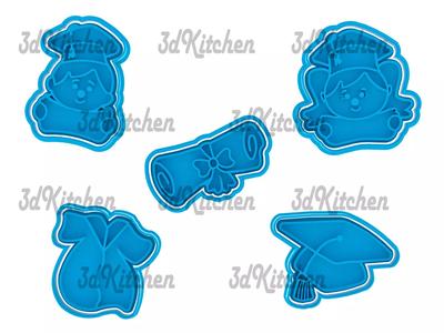 Graduados cookie cutters stl files 3D print model 3D print model