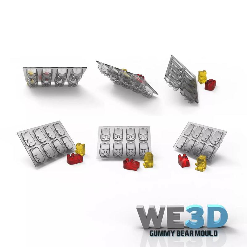 Gummy Teddy Bear - Jelly Sweet Mold Mould - 3D Print