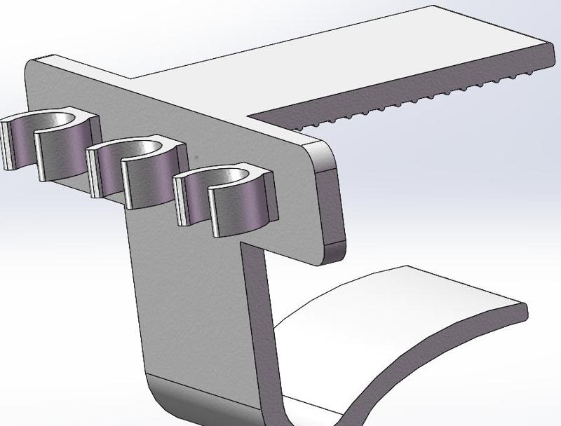 Office PC cable management clip (table 25mm thick)