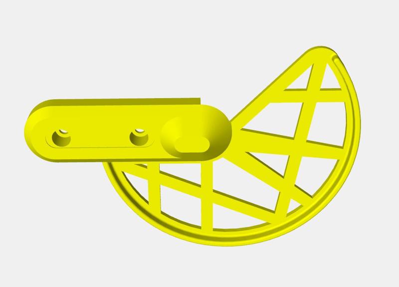 Brake disc protection for scooters with 10-inch wheels