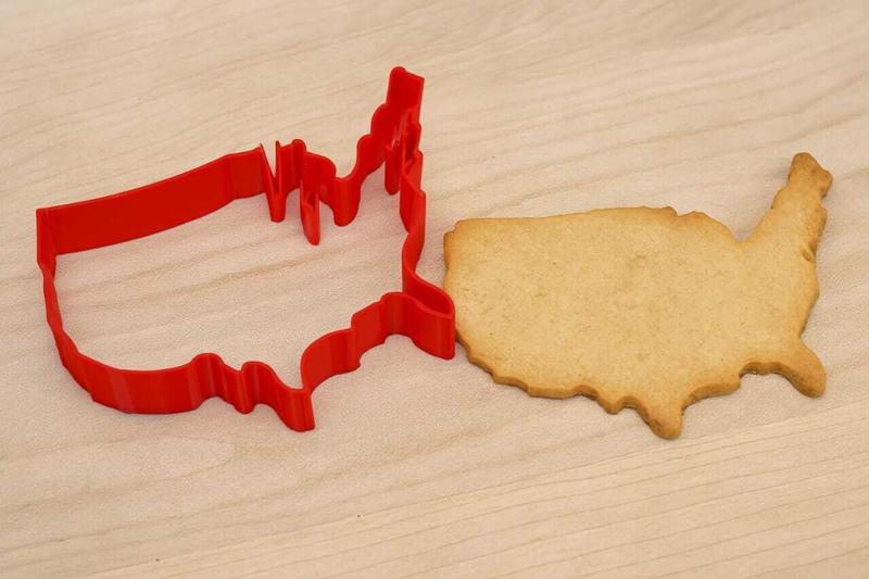 Simple USA Map Cookie Cutter – 3D Printable Design