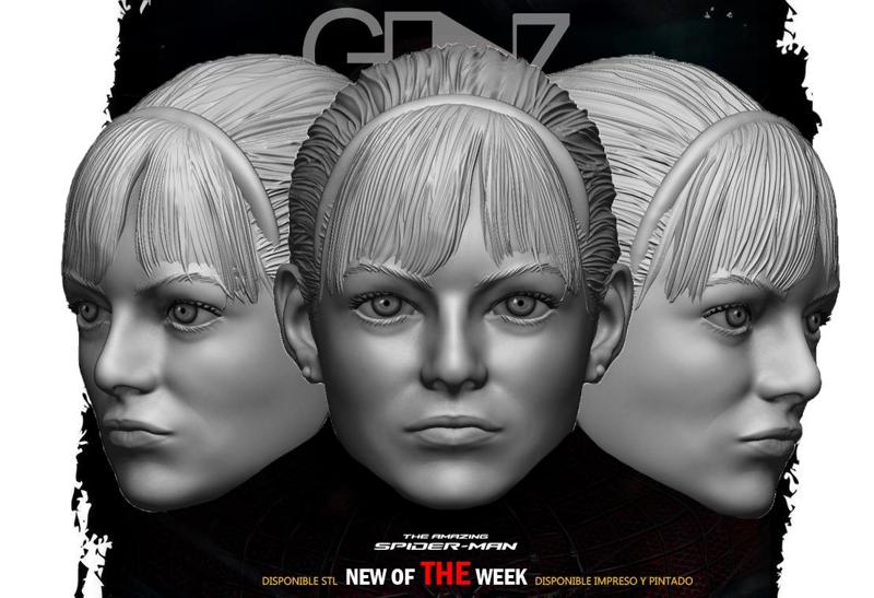 GWEN STACY/EMMA STONE HEAD ESCALE 1/12 1/6 MARVEL LEGENDS, HOTTOYS