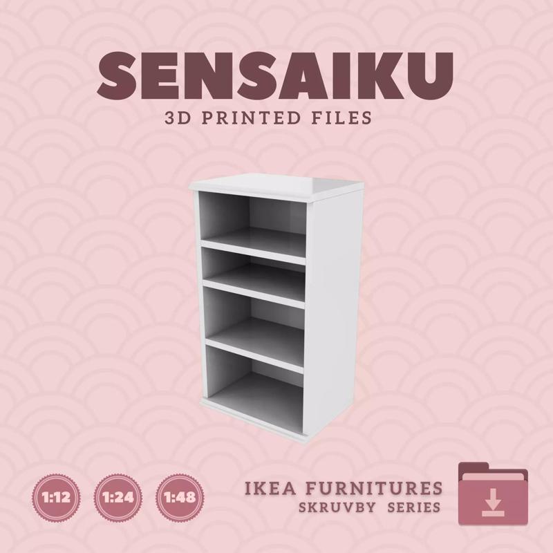 SKRUVBY Bookcase for Miniature Dollhouse - IKEA - 3D Print