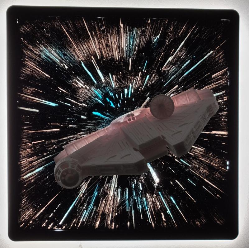 Millennium Falcon at the speed of light - Star Wars
