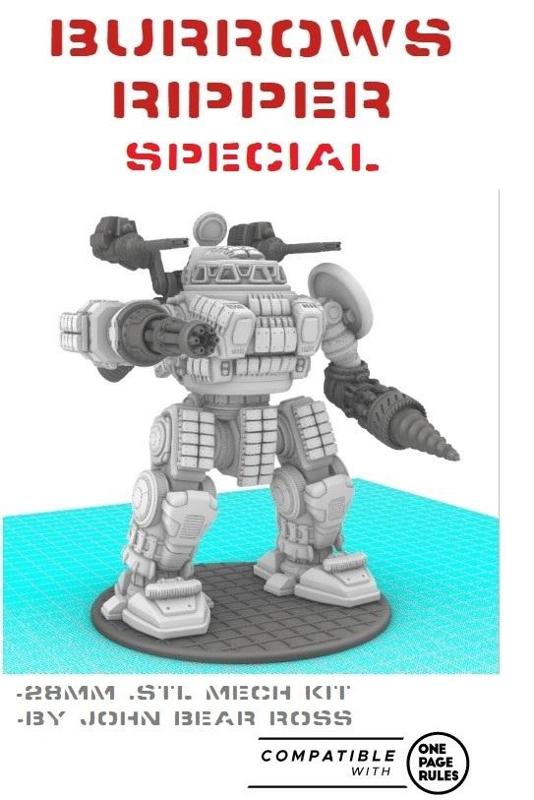28mm Dwarf Mech- The Burrows Ripper Special