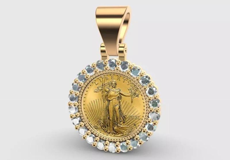 1 10oz american gold eagle coin frame mount pendant