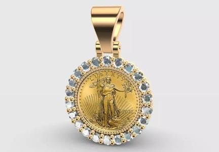 1 10oz american gold eagle coin frame mount pendant
