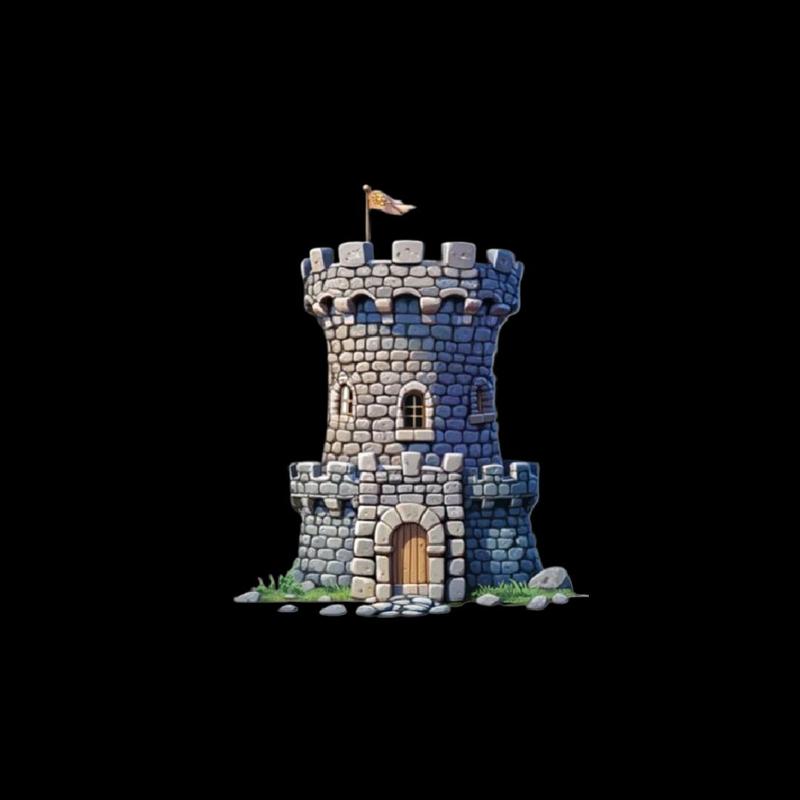 Tower castle decoration