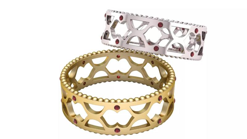 3D GOLD BRACLET PNEDANT