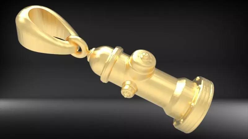 3D Fire Hydrant Pendant