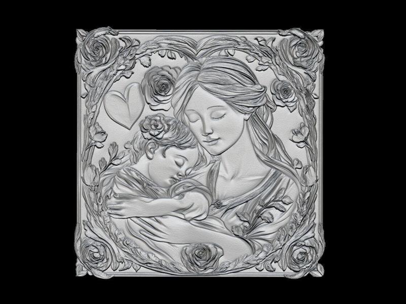 Mother and Child Relief Sculpture