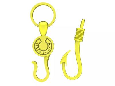 6665 gold hook pendant