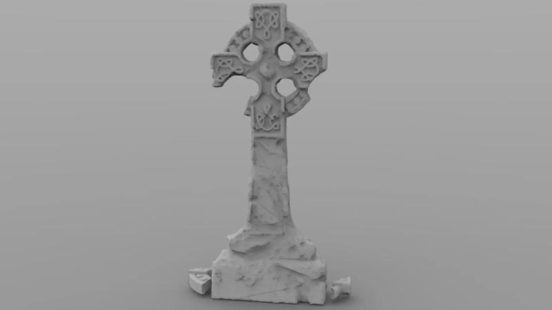 Weathered Celtic Headstone