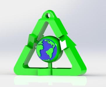 Earth Day Keychain