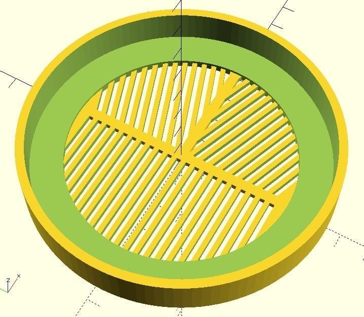 Taylored Bahtinov mask - Parametric OpenScad file including the "Bahtinov factor" - Masks for William Optics GTF81 and MAK Intes Micro M603
