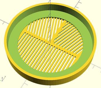 Taylored Bahtinov mask - Parametric OpenScad file including the "Bahtinov factor" - Masks for William Optics GTF81 and MAK Intes Micro M603