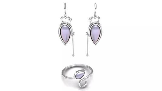 Ring and Earrings - Elegant Teardrop Jewelry Set