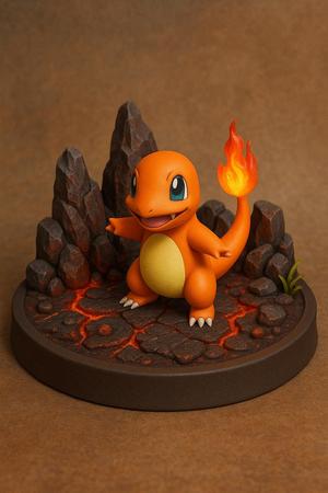 Charmander Habitat Diorama – Pokémon 004