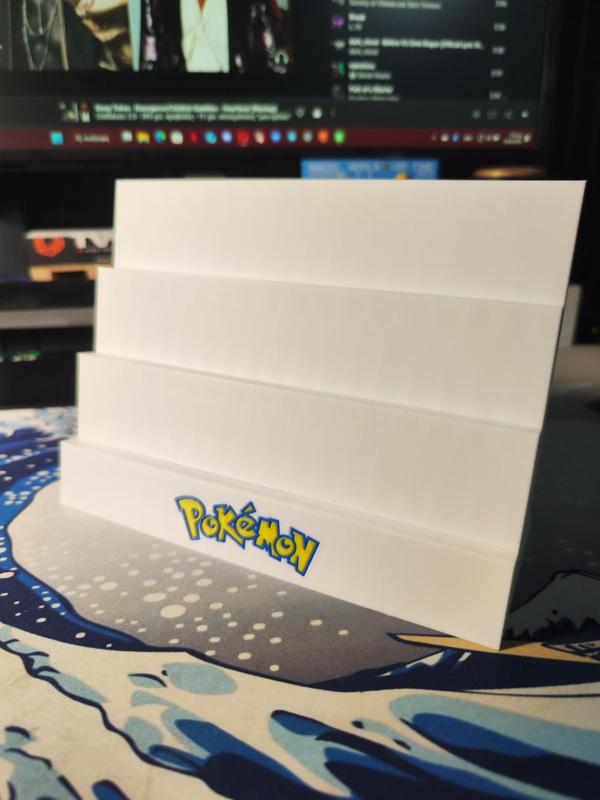 Gameboy advance cartridge stand Pokemon logo