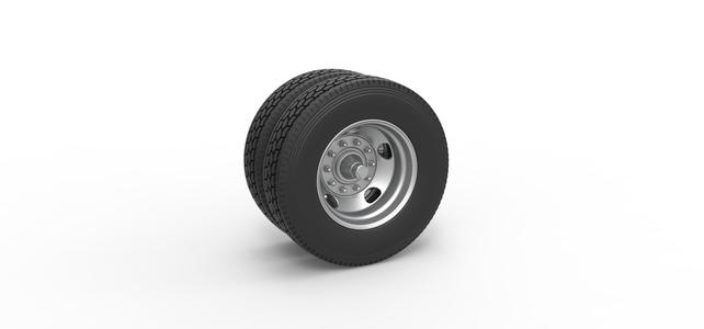 Diecast 5 Hole double wheel of trailer Scale 1:25