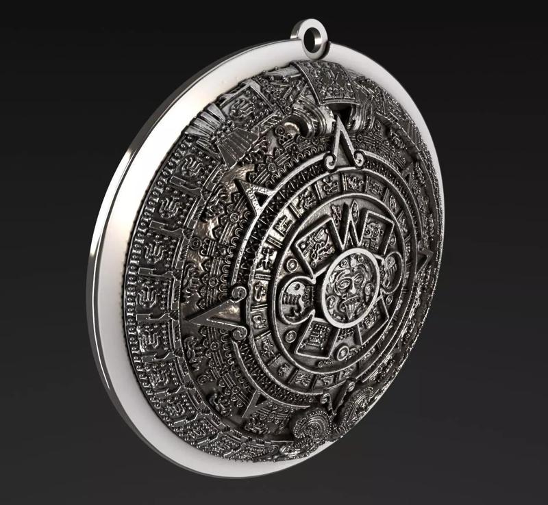 Aztec Calendar pendant