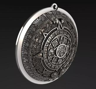 Aztec Calendar pendant