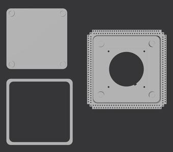 Bathroom Exh. fan hidden installation curved design