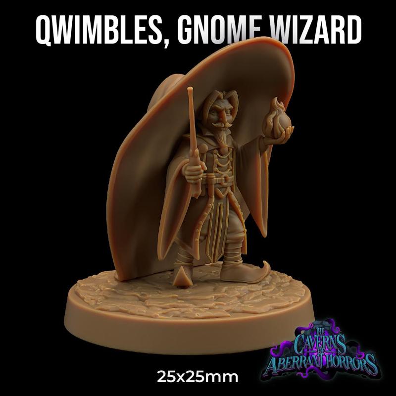 Qwimbles, Gnome Wizard | PRESUPPORTED | The Caverns of Aberrant Horror