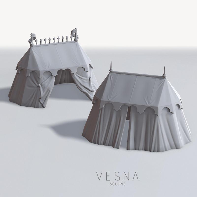 MEDIEVAL CAMP - TWO-MASTS BIG PAVILIONS