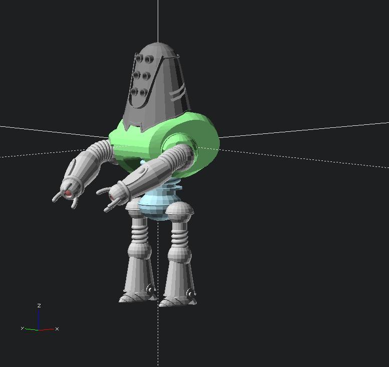 Fallout type robot (posable)
