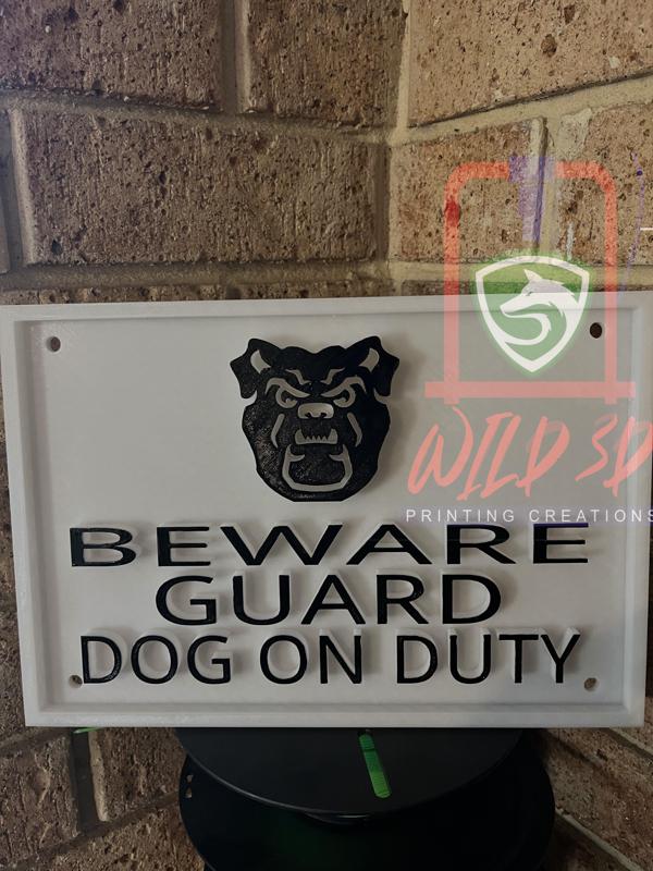 BullDog Beware of Guard Dog Sign