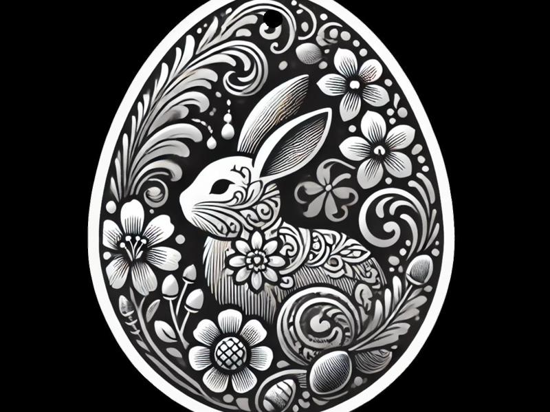 easter bunny in an egg
