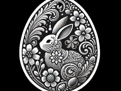 easter bunny in an egg