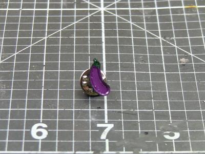Eggplant enamel pin