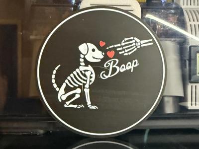 DOG SKELETON BOOP COASTER 