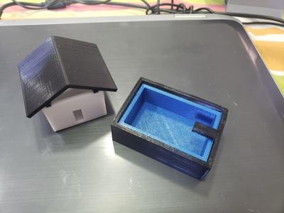 Mini toy house with swimming pool