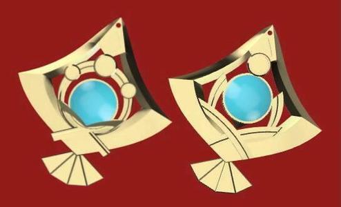 Genshin Impact - Yae Miko earrings set 3D model