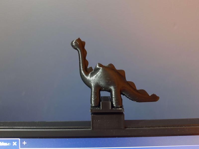 Monitor mount for Cute Stylized Dinosaur Toy