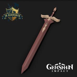 Genshin Impact Bloodtainted Great Sword Prop ( 1/1 Scale )