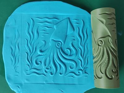 Texture Roller - Deepsea Sand Squid - Size Medium
