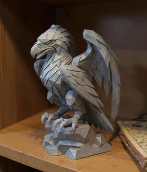 Ironbeak Sentinel – Majestic Low Poly Eagle Statue