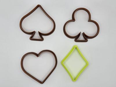 Poker Heart Spade Clubs Diamonds Cutter Cookie