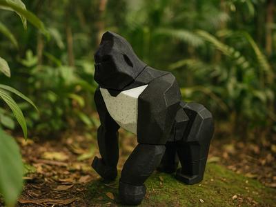 Magnetic Puzzle LOW POLY Gorilla 