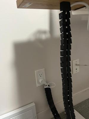 Spline Cable Organizer for Stand-up Desks
