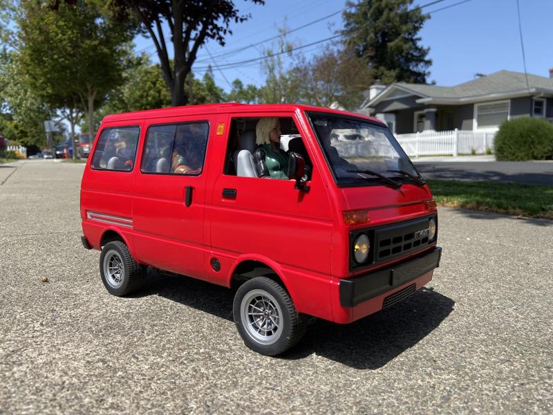 WPL D42 Daihatsu Kei Van Door Panels and Emblems