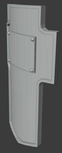 Shield Blank - Bladeguard Style without hand