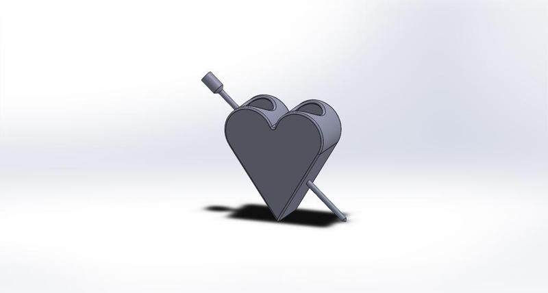 One Arrow Heart Pen Holder