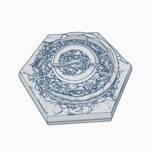 Sci-Fi Destroyed Building 6 Hex Map Scale HMSSFD006