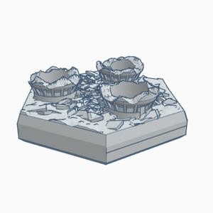 Sci-Fi Destroyed Building 26 Hex Map Scale HMSSFD026