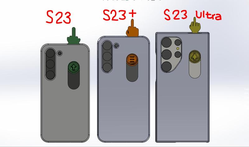 S23 Series - Sliding Middle Finger Case